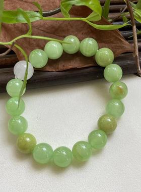 古典女天然青玉翠绿手链复古