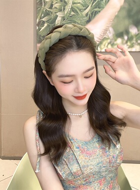 麻花辫发箍女夏宽边高颅顶