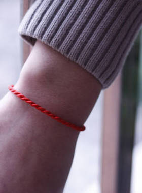 男女红绳情侣纯手工编织