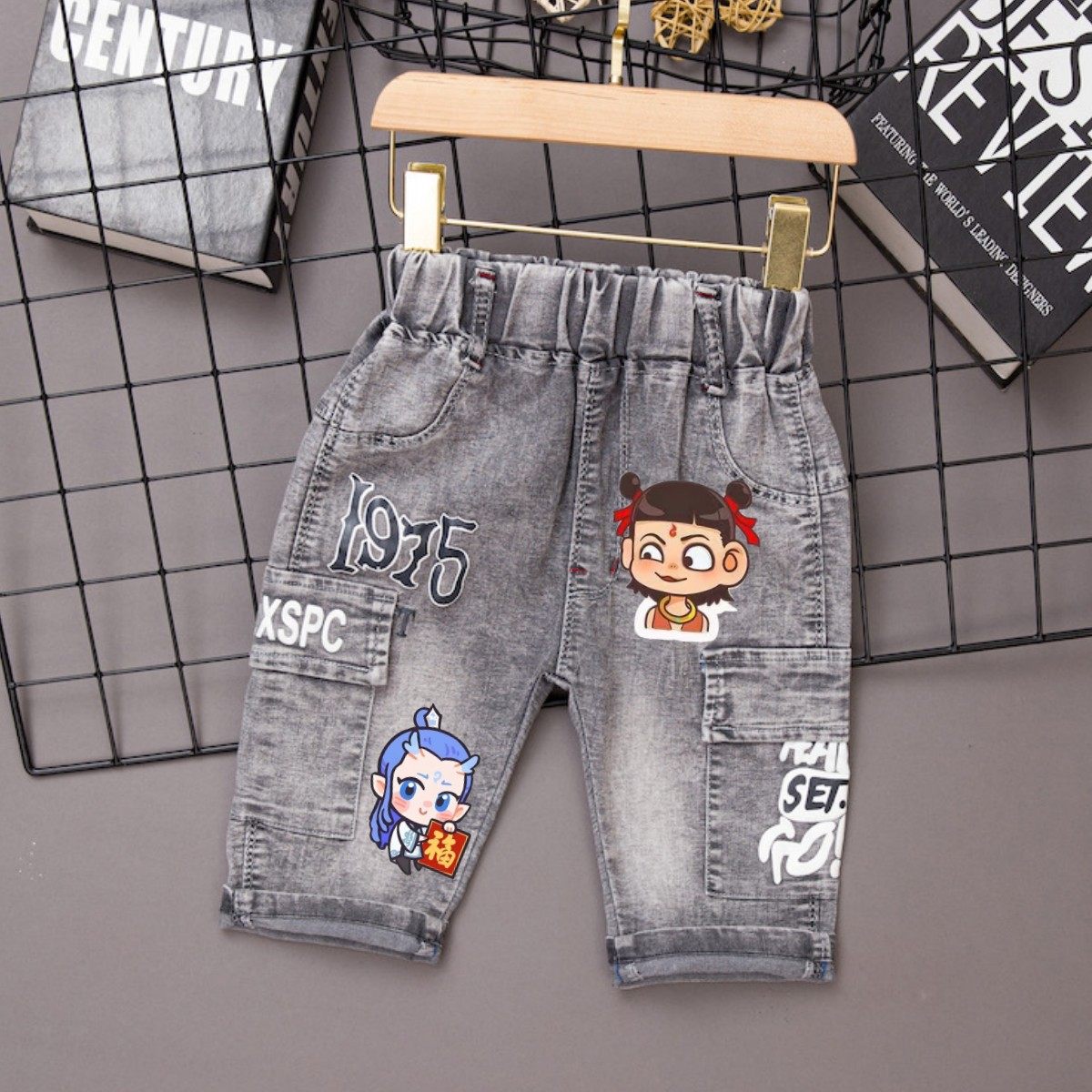 童装儿童宽松牛仔裤夏季薄款七分裤中小童男孩夏装男童运动短裤潮,淘宝优惠券,粉丝福利购,淘宝优惠卷