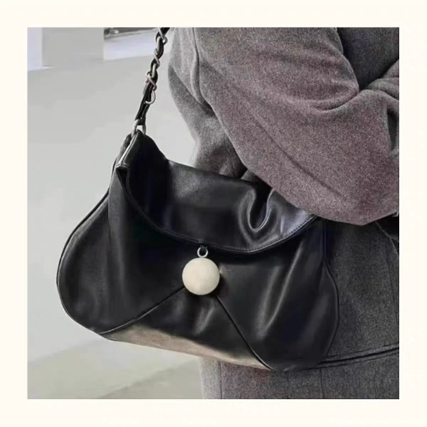 乒乓球包小香风Vintage中古款真皮链条包高级感复古红单肩腋下包,淘宝优惠券,粉丝福利购,淘宝优惠卷