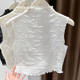 Stacked lace fake collar women's versatile high-end fungus-edged half-high collar sleeveless vest mesh bottoming shirt