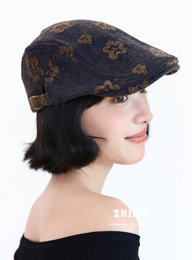 知雾艺术生穿搭复古前进帽女
