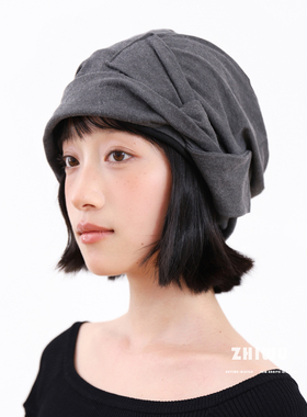 知雾秋冬小众设计感堆堆帽女