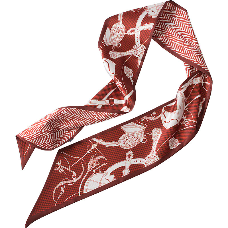 气色款!气场十足!装饰丝巾小长条女时尚OL双面衬衫西装领巾发带