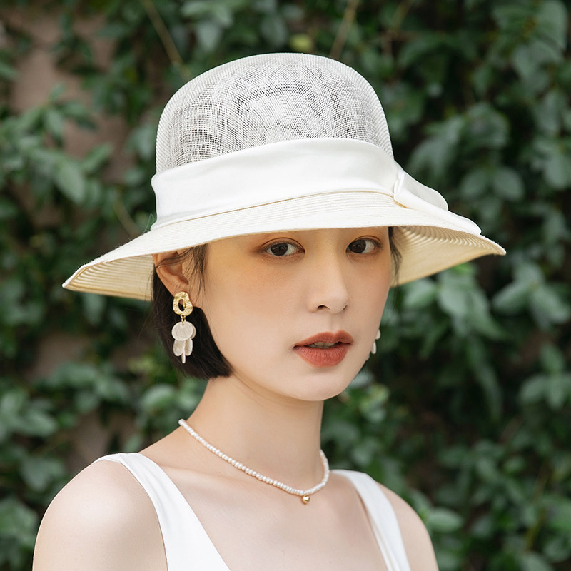 礼帽夏季新款法式复古大檐防晒帽子 mauropoli帽子