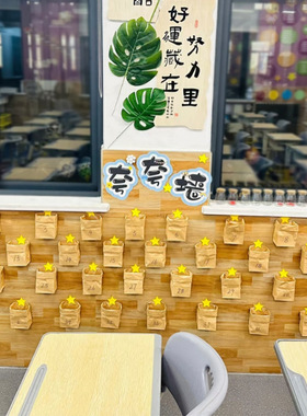 幼儿园手工区环创夸夸墙教室布置牛皮纸袋班级装饰学生奖励黑板报