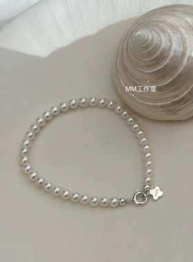 极强光天然淡水小珍珠手链轻奢小众设计感高级气质百搭手串礼物