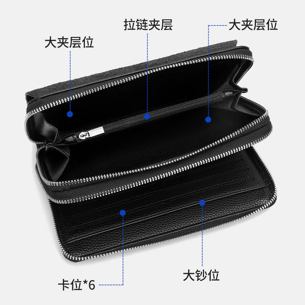 猎鼠真皮男士手拿包2025新款商务休闲手包大容量头层牛皮长款钱包,淘宝优惠券,粉丝福利购,淘宝优惠卷