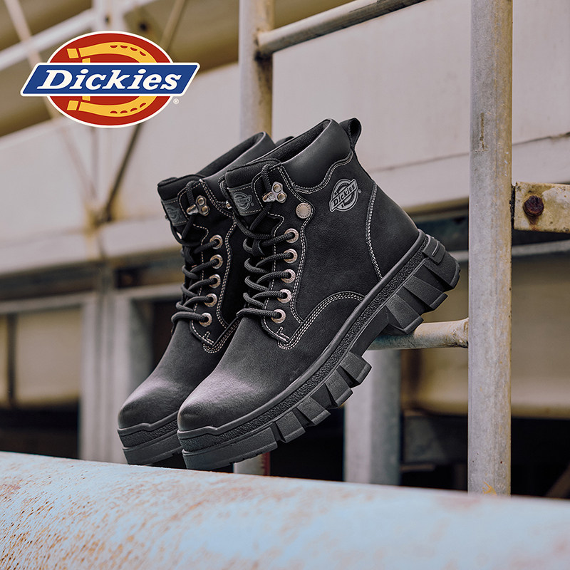 Dickies黑色马丁靴男款2026新款加绒棉鞋工装雪地靴子男冬季男鞋,淘宝优惠券,粉丝福利购,淘宝优惠卷