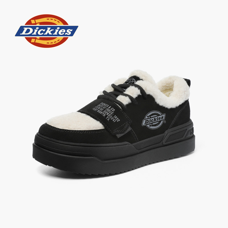 Dickies厚底棉鞋女2026年冬季新款雪地靴女丑萌乐福鞋增高休闲鞋,淘宝优惠券,粉丝福利购,淘宝优惠卷