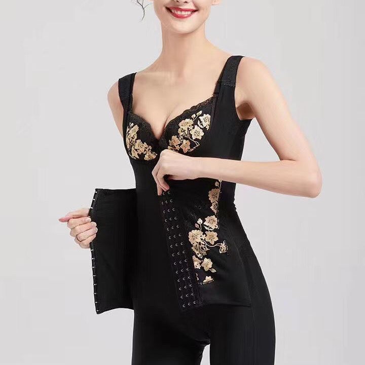 谢莉尔同款体雕塑身衣安提新品臻爱系列玻尿酸面料保湿塑身连体衣 - 图1