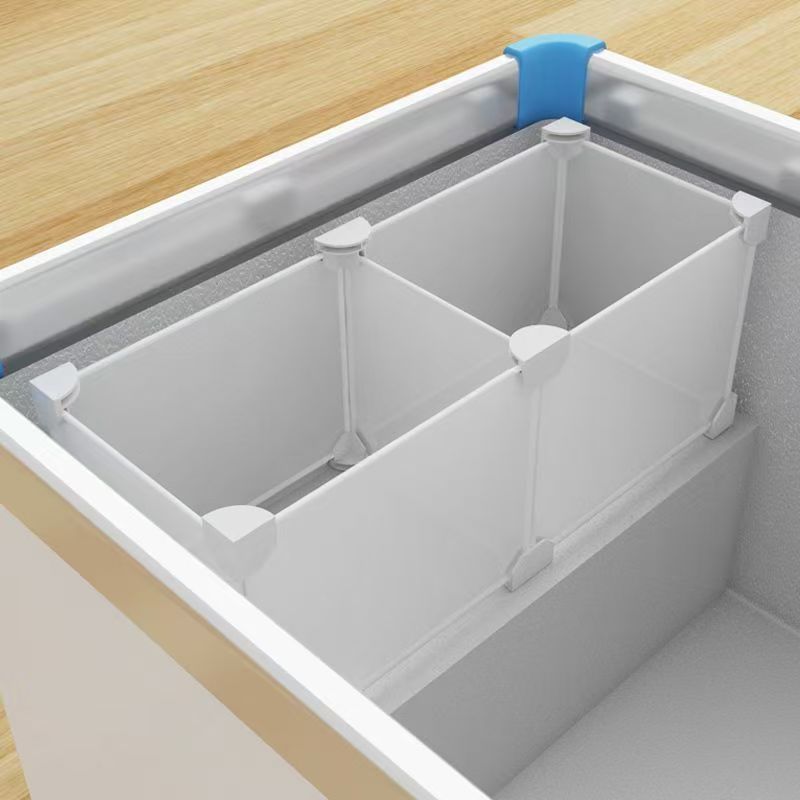 小冰柜隔板台阶隔层分隔栏隔断网冷柜神器收纳通用分层商用置物架 - 图1