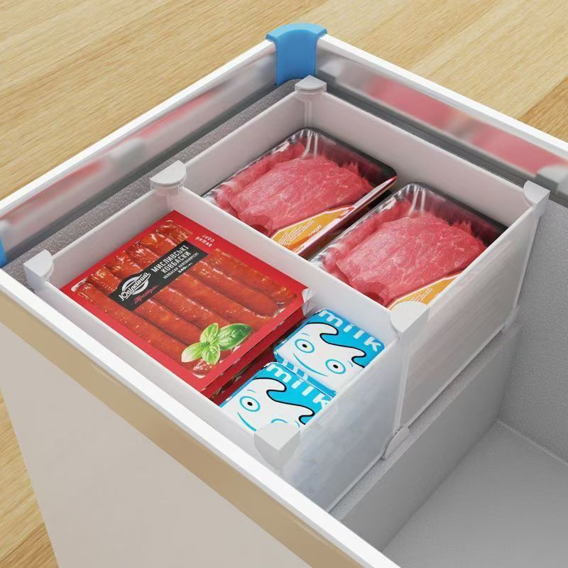 小冰柜隔板台阶隔层分隔栏隔断网冷柜神器收纳通用分层商用置物架 - 图3