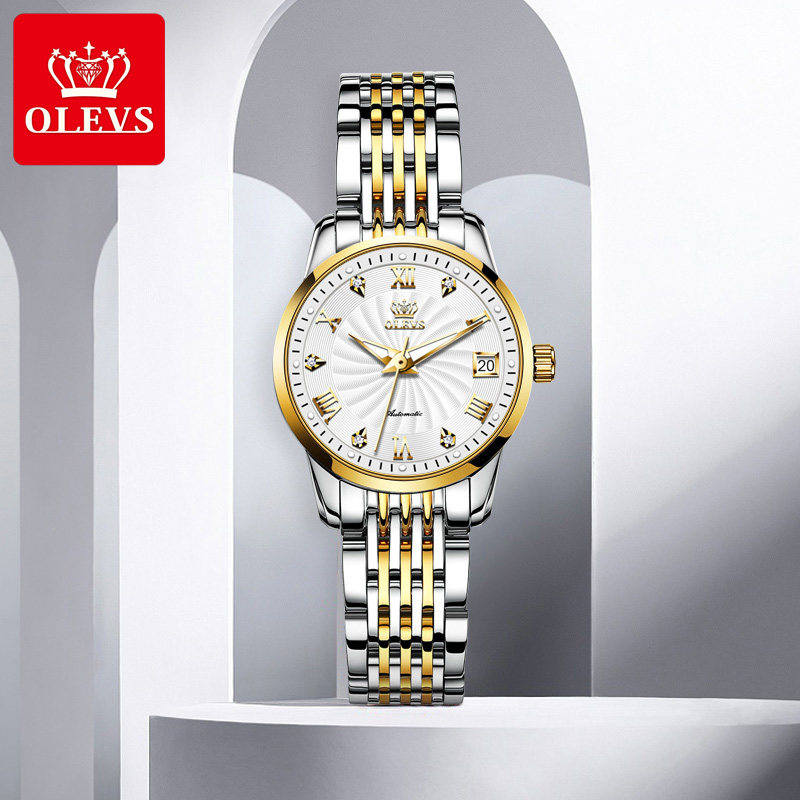 瑞士正品名牌女士ins风简约机械表 欧利时鼎延国产腕表