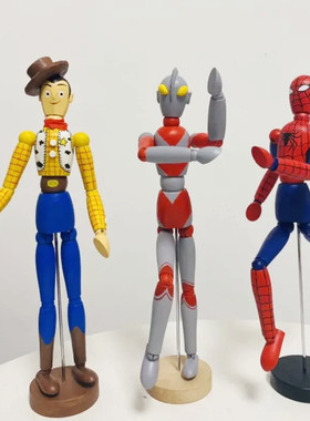 宜家木人木质家居装饰创意摆件