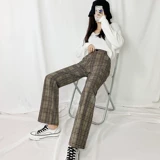 Штаны, демисезонный костюм для отдыха, высокая талия, свободный прямой крой, осенние, по фигуре