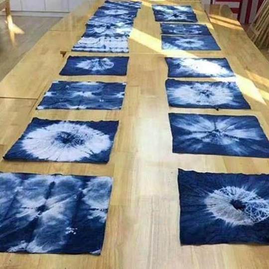 扎染拓染小方巾纯棉白布幼儿园手工DIY蜡染草木染敲拓染扎染布料