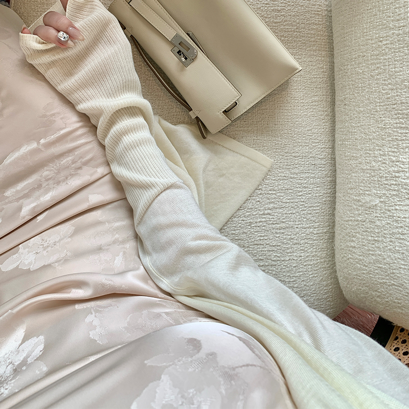 【Love at glance初桃粉】粉色新中式圆领长裙女收腰显瘦连衣裙 - 图2