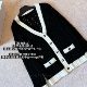 ອຸດສາຫະກຳໜັກ Hollow Contrast Color Loose V-Neck Knitted Cardigan