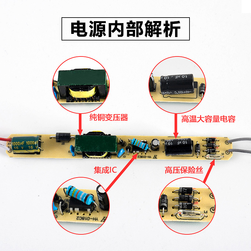 LED微型开关电源驱动220V转12伏 广告灯箱专用超薄内置长条变压器 - 图0