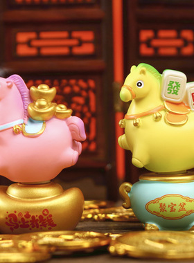 马年盲盒小马摆件1543