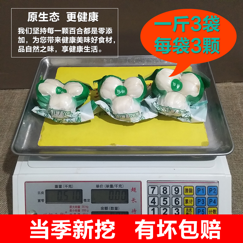 新挖兰州新鲜甜白百合干500g三头皇食用纯农家天然甘肃土特产甘肃 - 图0