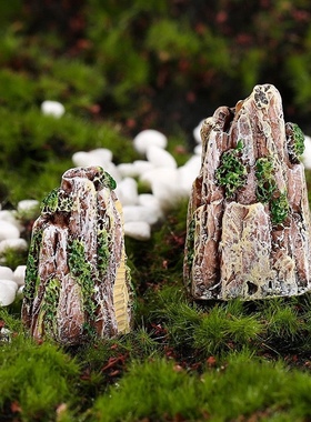 微景观配件树脂工艺品摆件沙盘用品水族馆配件迷你假山鱼缸装饰品