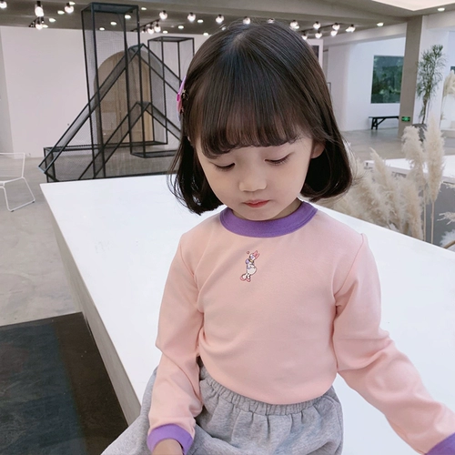 Мультяшный приятный телу детский осенний лонгслив, детская одежда, коллекция 2021