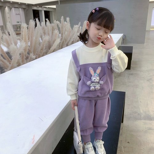 Детский комплект, толстовка, осенние штаны, в западном стиле, детская одежда, в корейском стиле