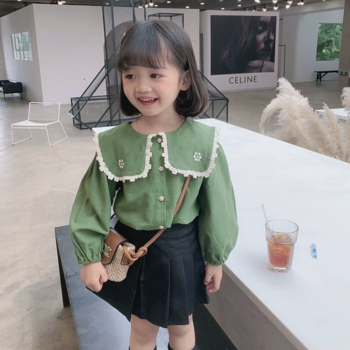 Хлопковая детская рубашка, осенняя кукла, в стиле Шанель, в западном стиле, детская одежда