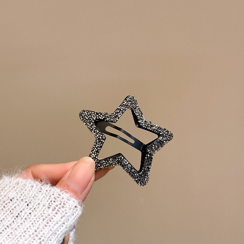 五角星水钻星星发夹女2026新款前额刘海边夹侧边碎发夹发卡bb夹子,淘宝优惠券,粉丝福利购,淘宝优惠卷