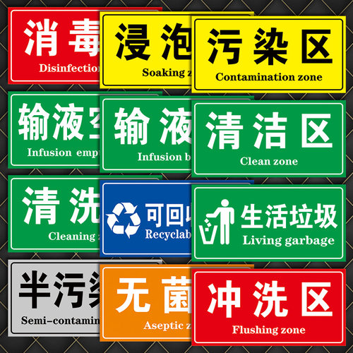 医疗废物垃圾分类感染损伤性垃圾桶暂存点存放处标志标识牌WSP09 - 图1