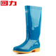 Pull back winter plastic rain boots