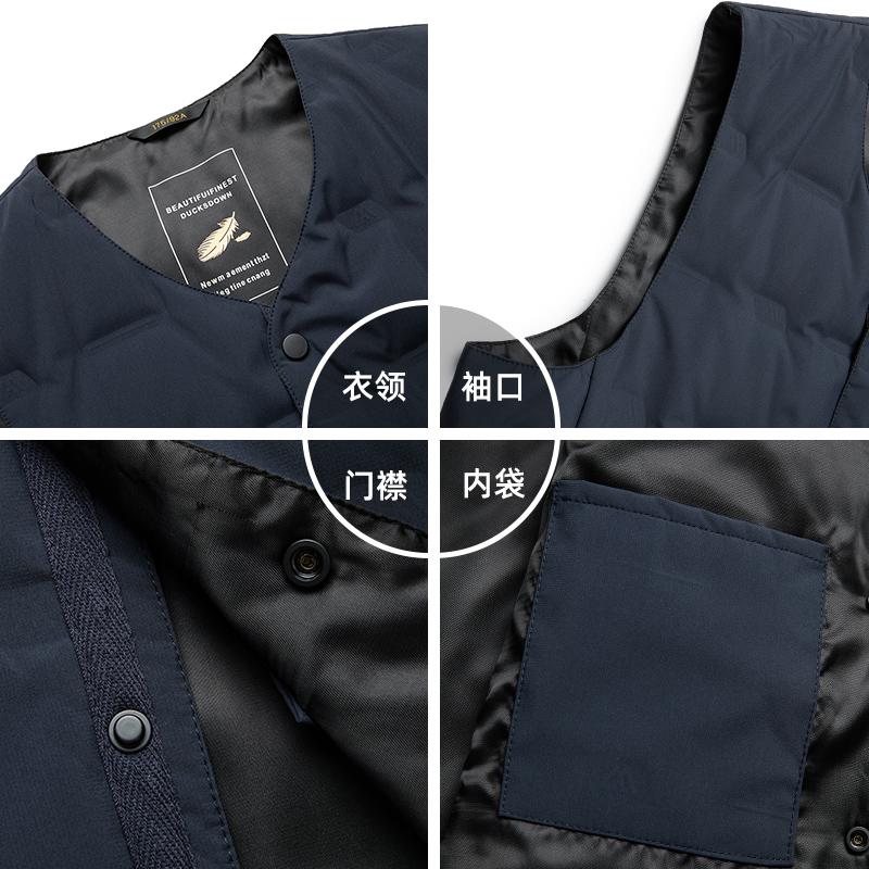 秋冬季羽绒马甲男中老年人防寒服轻薄保暖坎肩背心马夹外套爸爸装 - 图1