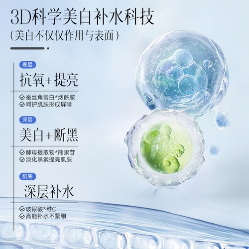 德德维芙美白面膜补水保湿紧致淡斑精华舒缓男女士旗舰店官方正品 - 图3