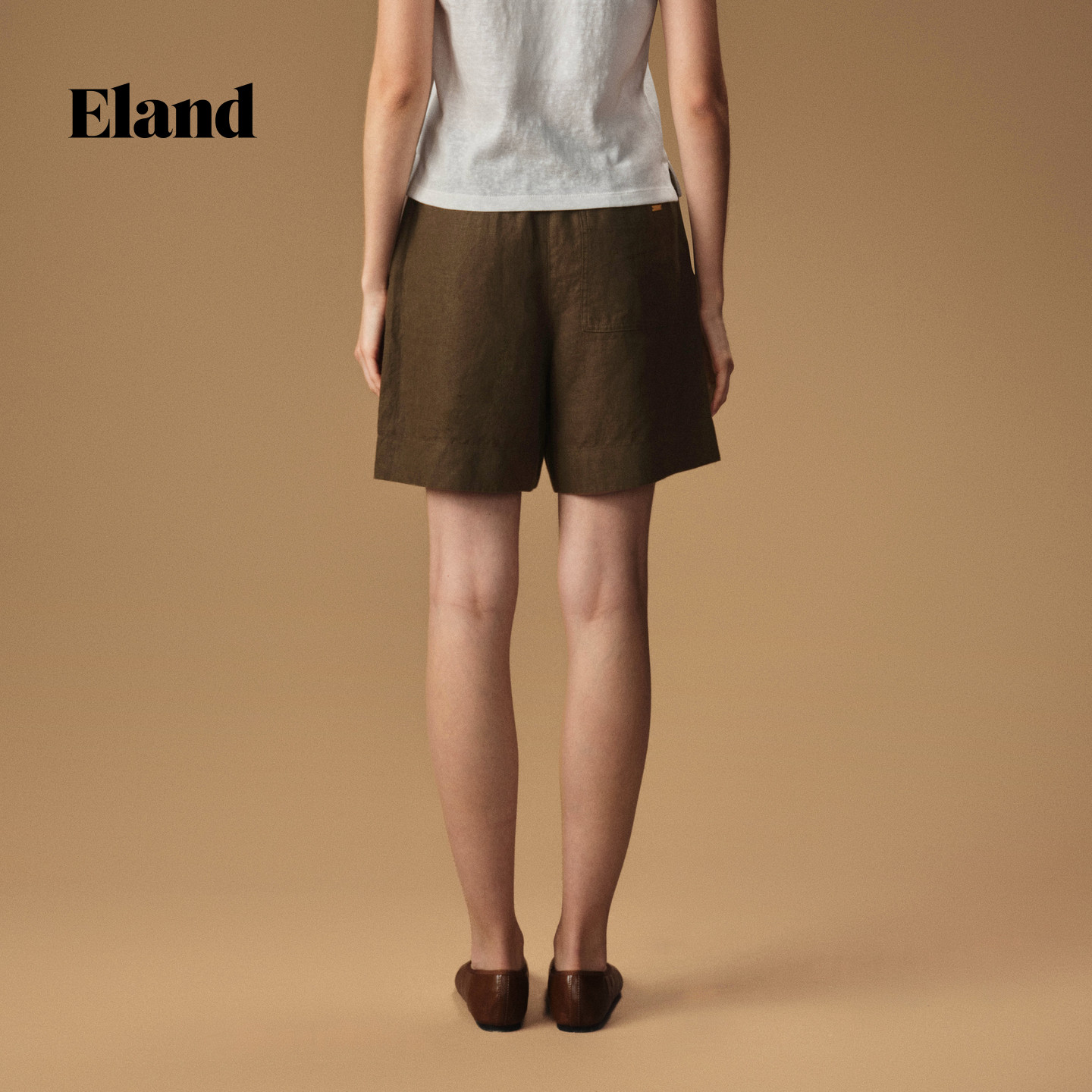 ELAND casual commuting solid color shorts