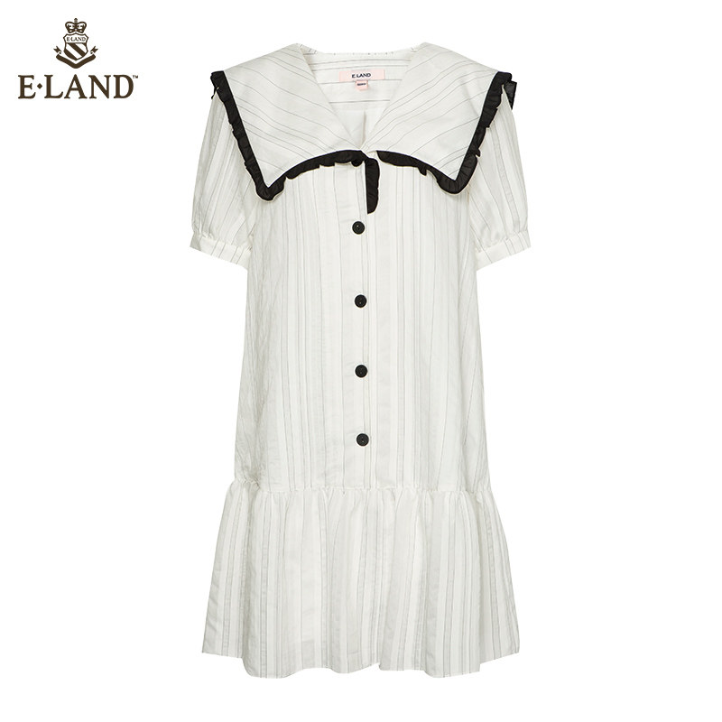 eland2020夏季新款娃娃领 ELAND连衣裙