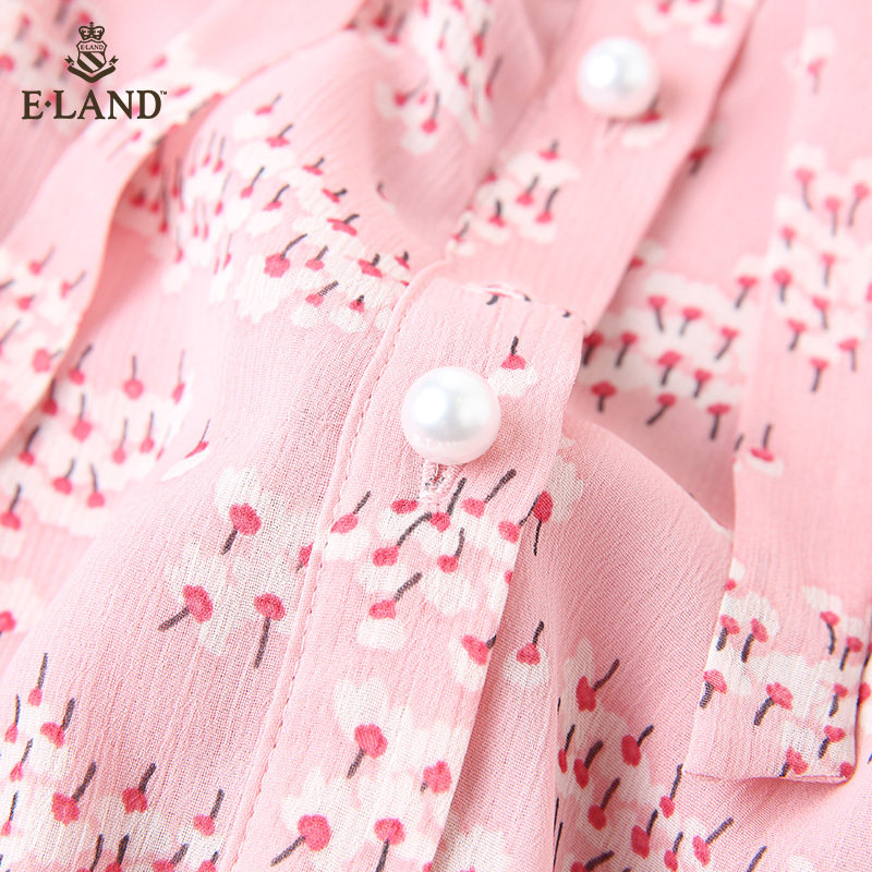 eland甜美碎花收腰连衣裙 ELAND连衣裙