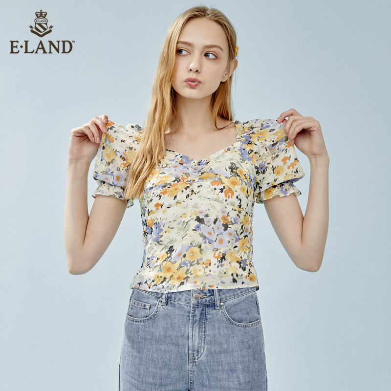 eland2020夏季新款清新碎花 ELAND衬衫