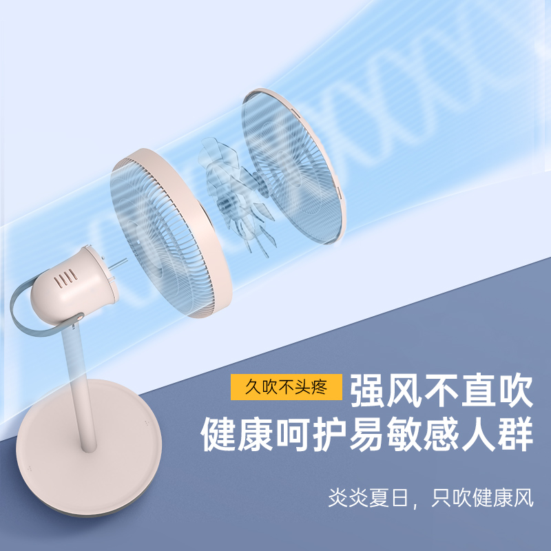 edon爱登折叠收纳电风扇落地扇家用充电遥控空气循环扇夏天台式-图2