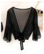 ເສື້ອຢືດບາງໆ shawl ກັບ skirt suspender