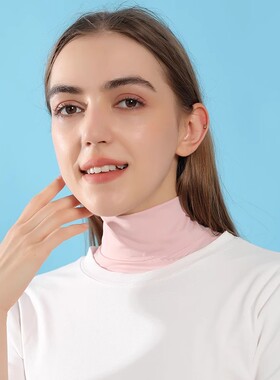 冰丝防晒围脖假领子夏天骑行电动车护颈围脖女丝巾夏季小披肩女