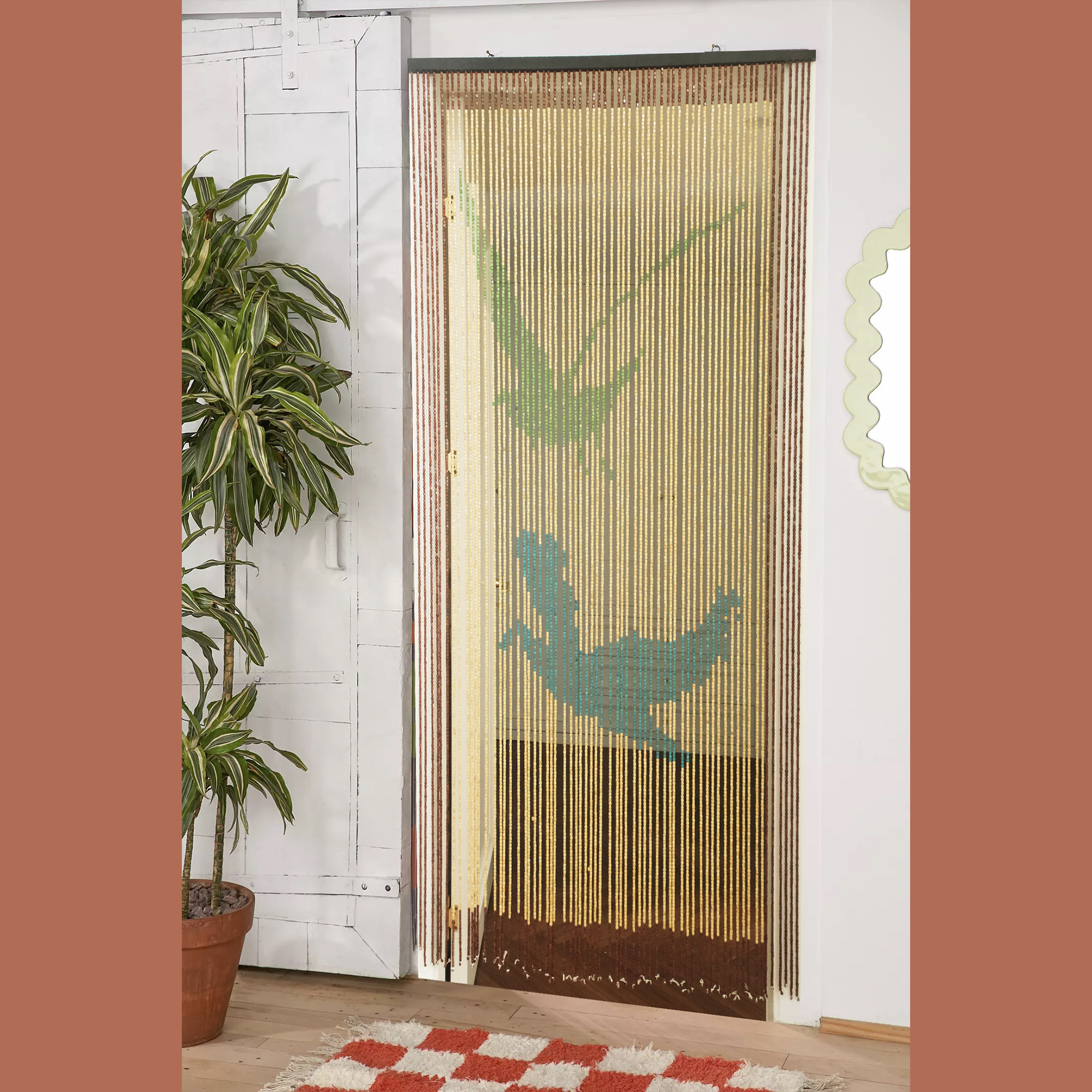Bamboo curtain bohemian handmade door curtain partition tapestry