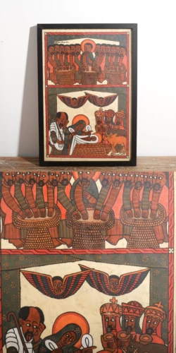 Эфиопская картина Маспи Классическая ручная картина с большой песчаной живописью