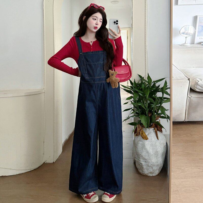 孕妇装春装长袖针织衫春季牛仔背带裤时尚休闲两件套春秋孕妇套装,淘宝优惠券,粉丝福利购,淘宝优惠卷