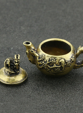 仿古风小茶壶香炉水滴文玩手把件