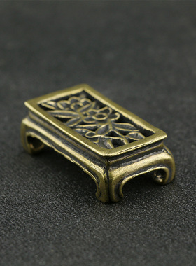 仿古风黄铜花纹凳子装饰品小摆件