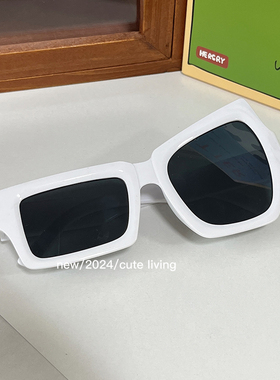 新款ins欧美风挑眉搞怪个性部不对称墨镜男女生大小眼镜太阳镜潮