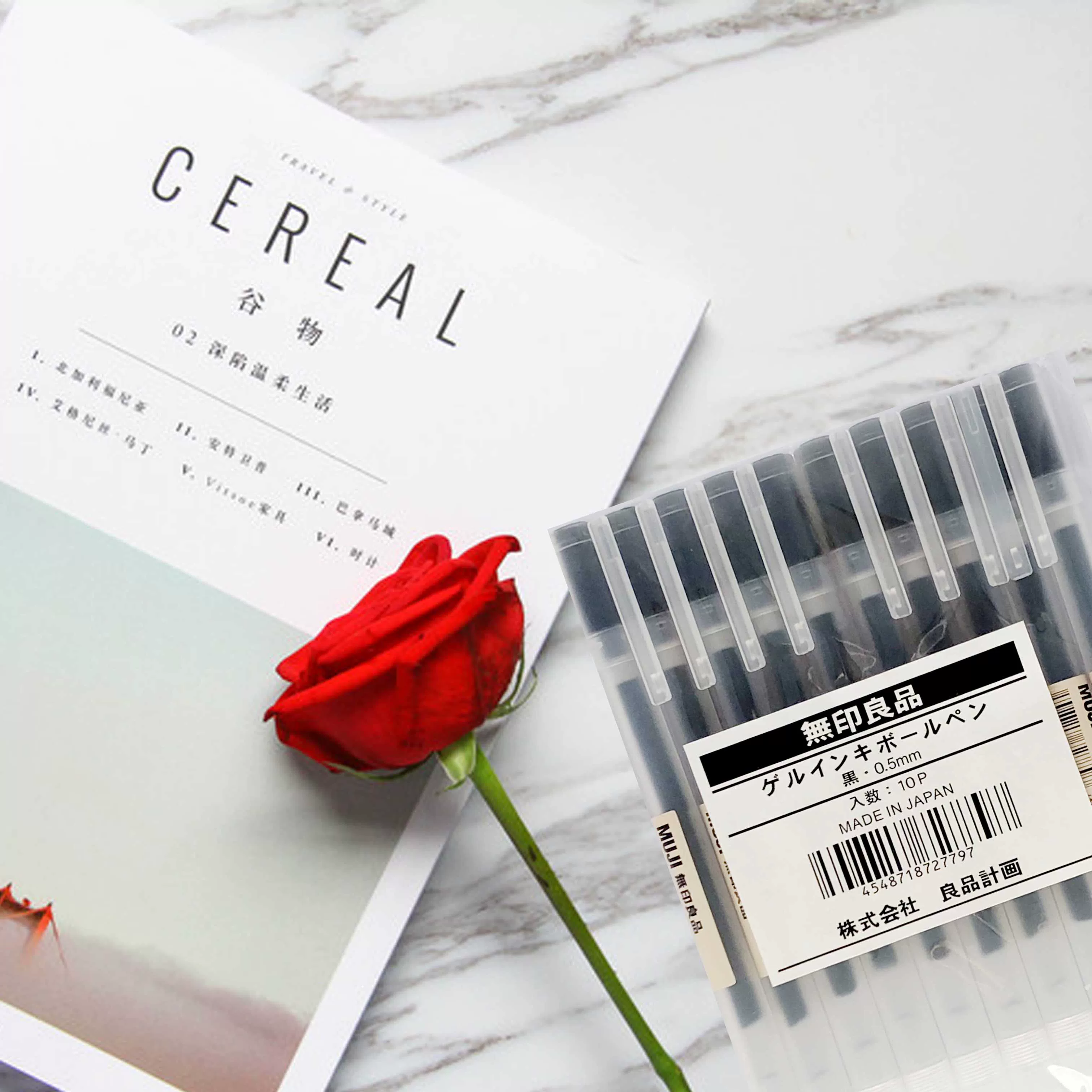 Muji, японские канцелярские товары, цветные карандаши, гель, чернила, роллер-ручка, 38, 0.5 мм